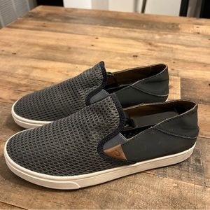 Olukai Pehuea Women’s Size 8 Gray Mesh slip on shoe
